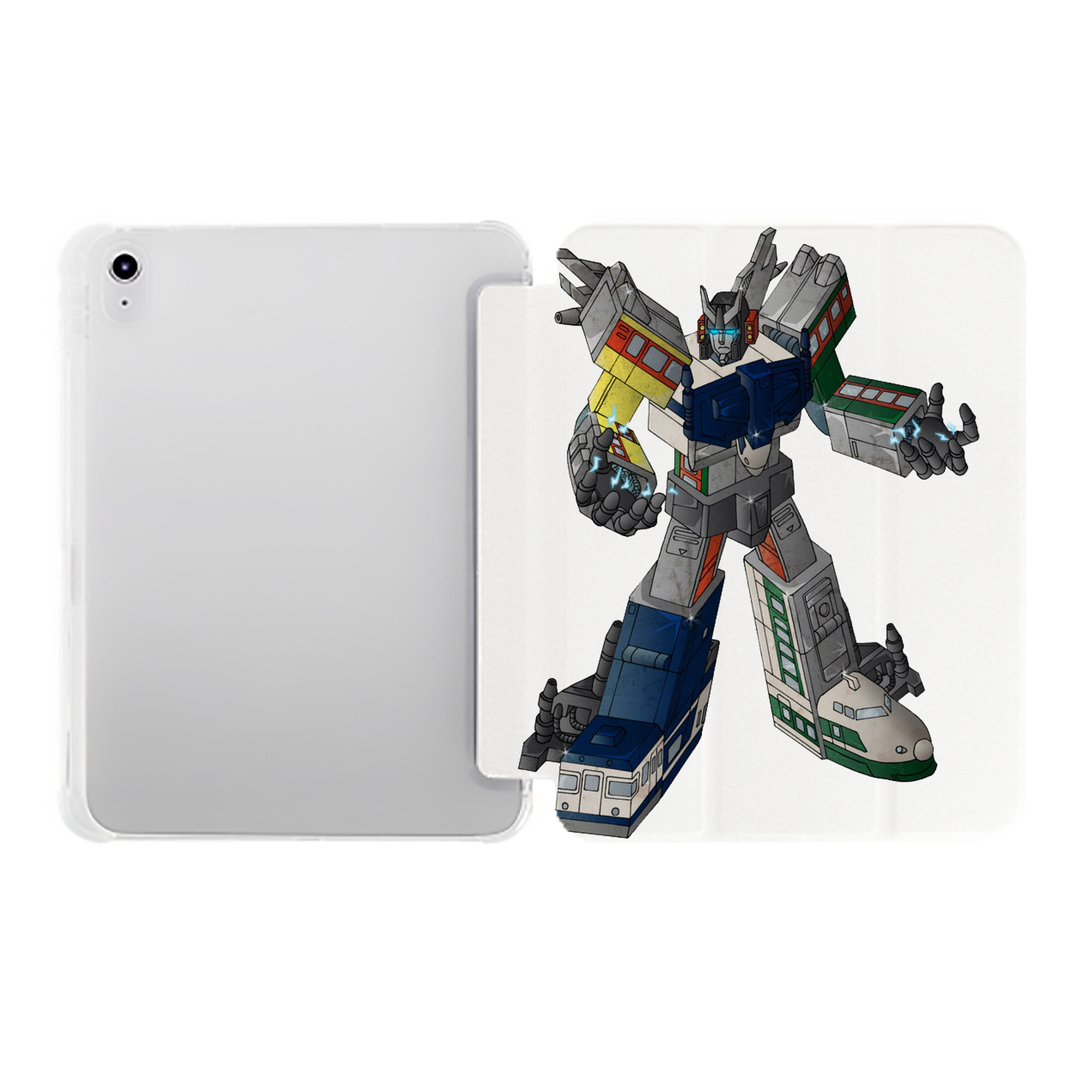 （画像用）  IPad ケース ペン収納付き 三つ折りスタンド PUレザー×シリコン 対応機種9.5/10.5/10.9インチ